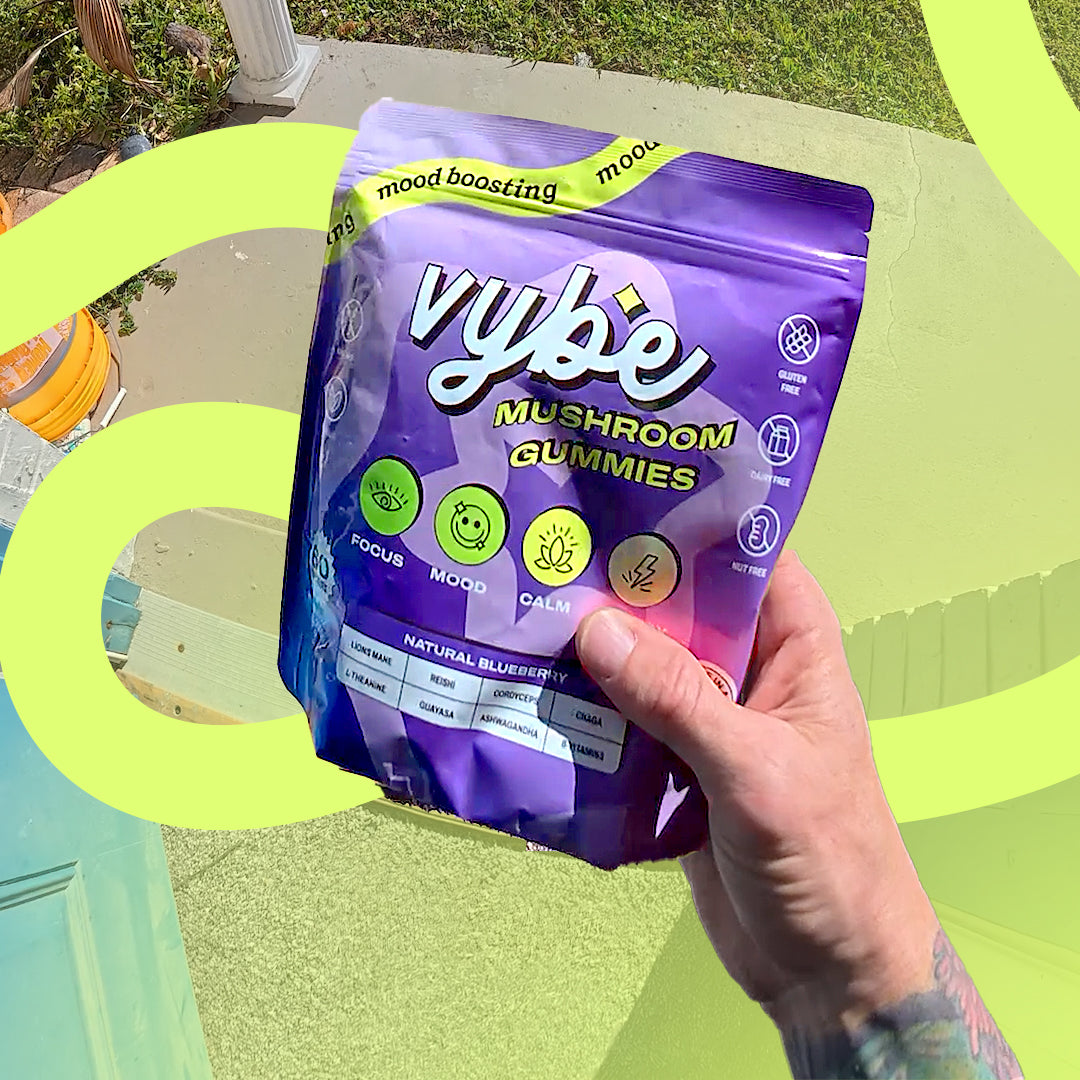 Vybe Mushroom Gummies video showcasing ingredients, benefits, and how they support focus, energy, and mood.